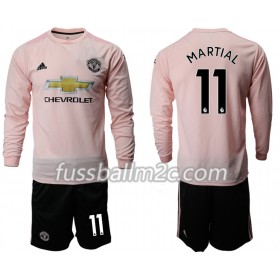 Fußballtrikots Manchester United MARTIAL 11 Kinder Auswärts Trikotsatz 2018-2019 Langarm